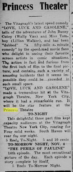 O.K. Theater - South Haven Daily Tribune Nov 3 1914